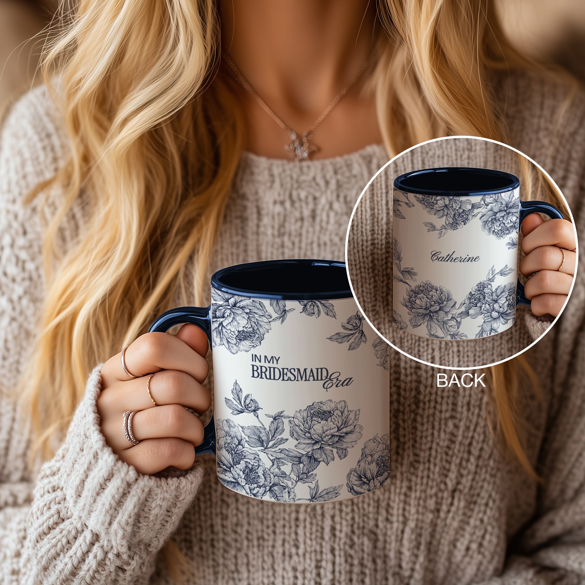 Bridesmaid Era Peony Mug