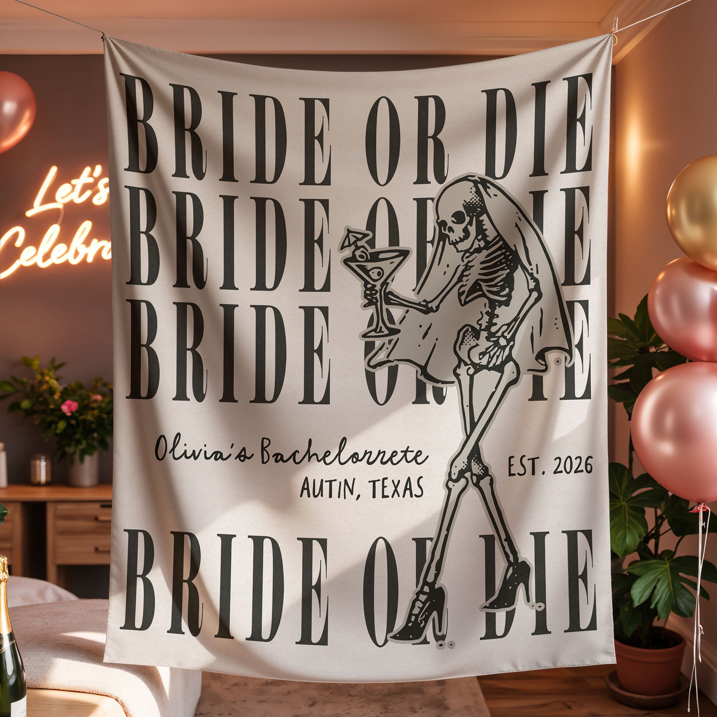 Bride Or Die Bachelorette Banner