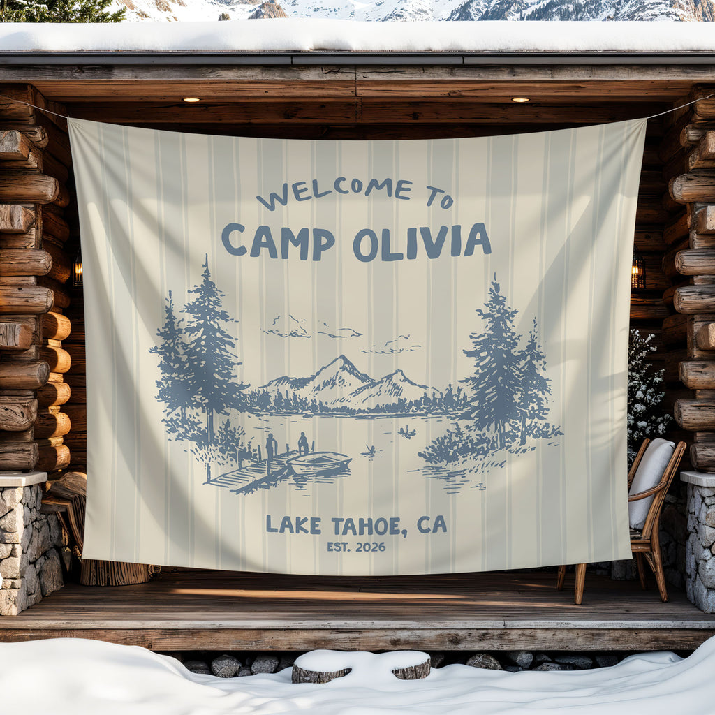 Lake Camp Bachelorette Tapestry
