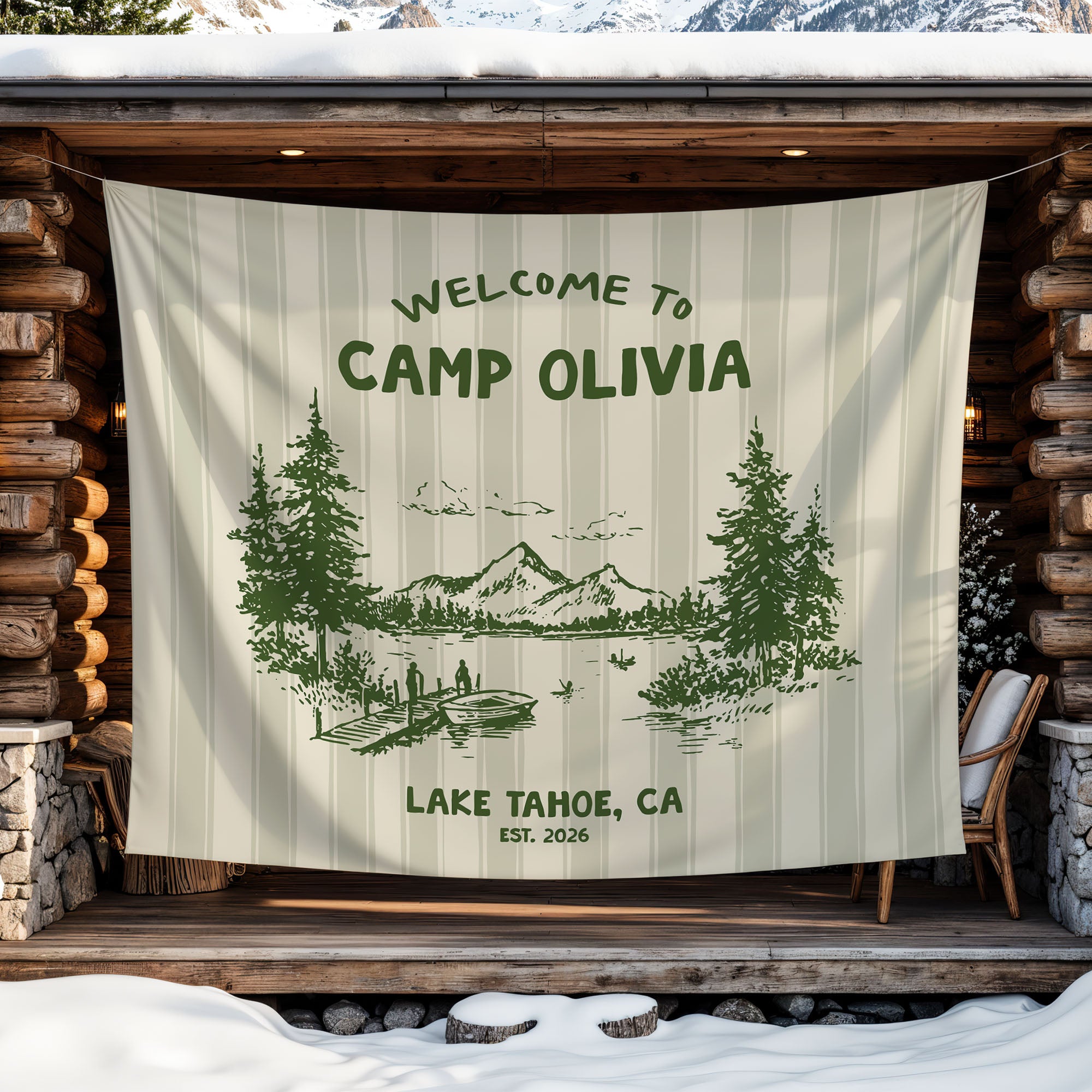 Lake Camp Bachelorette Tapestry