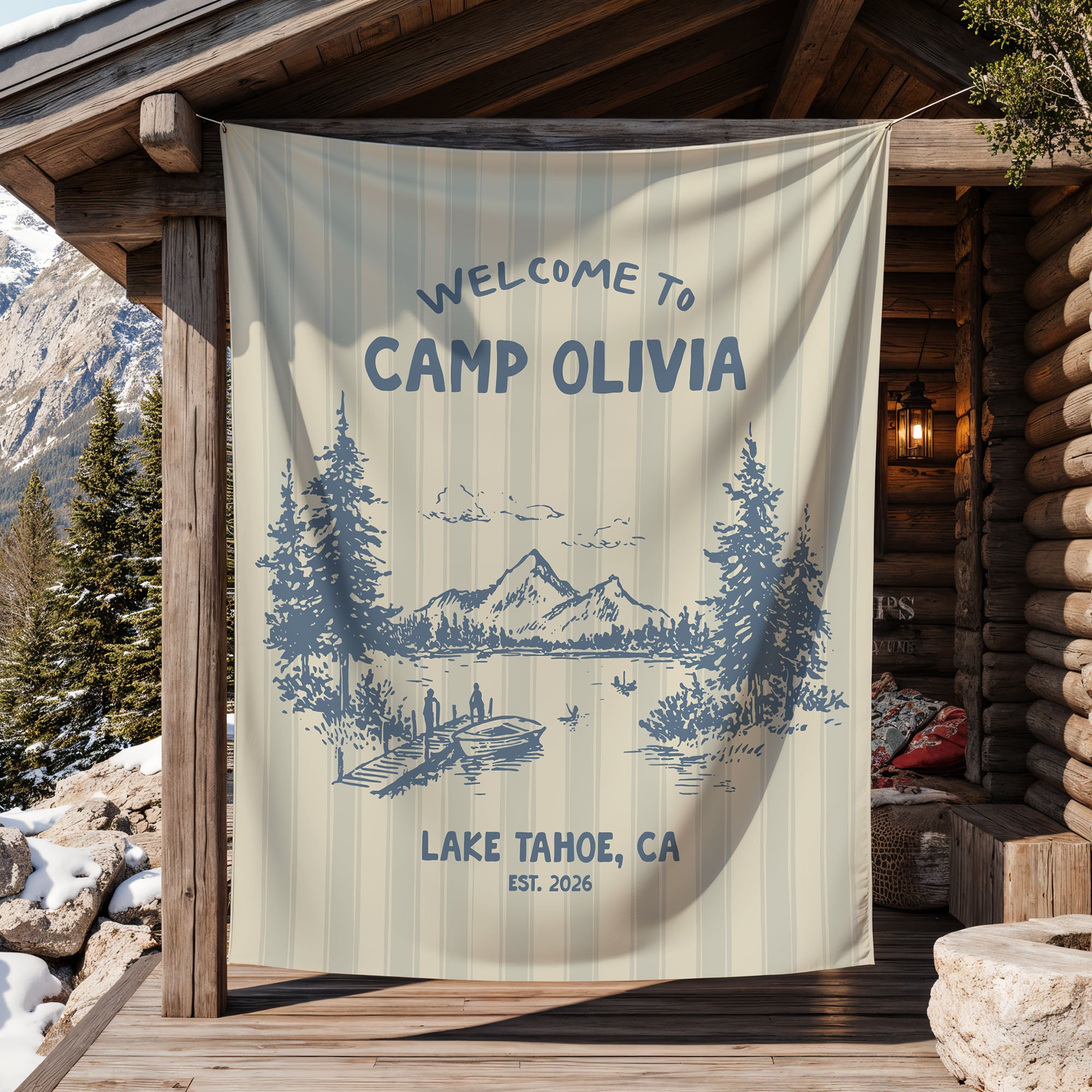 Lake Camp Bachelorette Tapestry