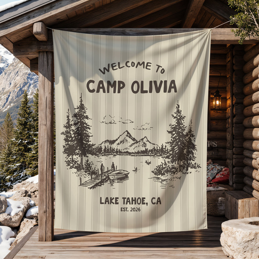 Lake Camp Bachelorette Tapestry