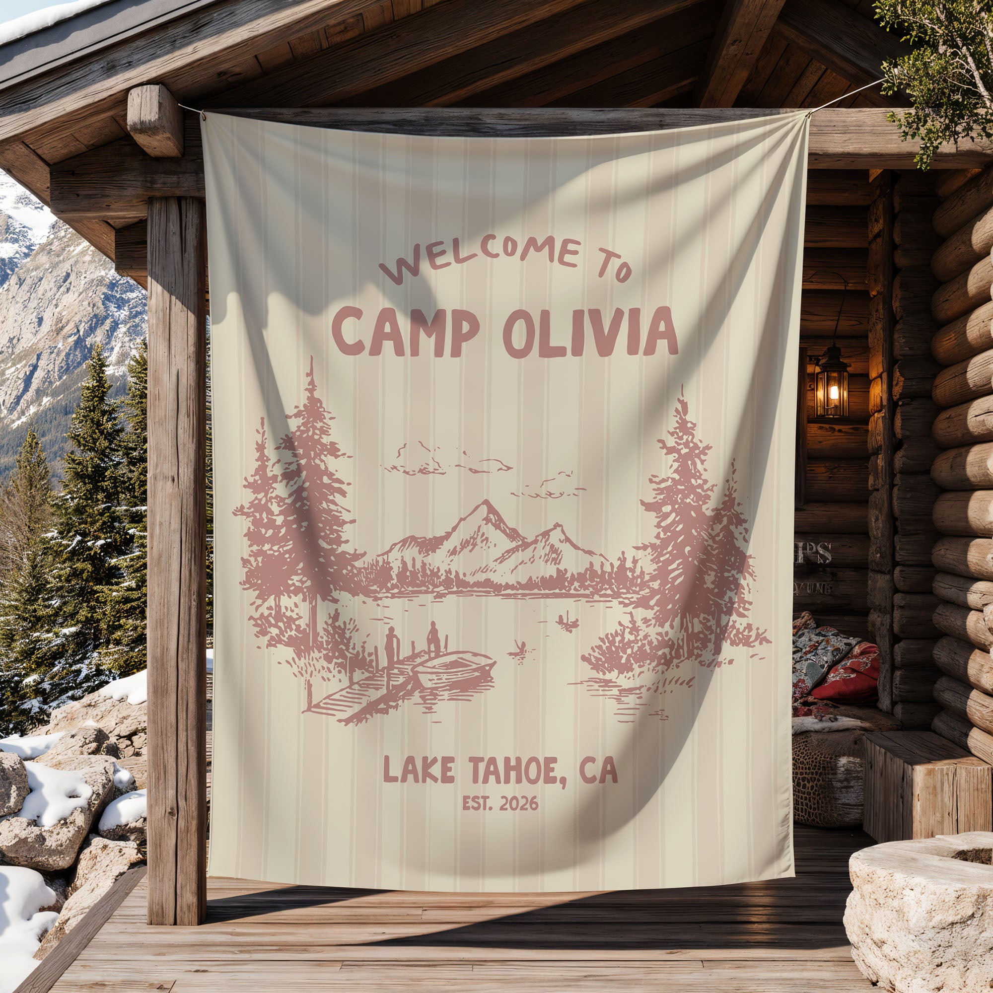 Lake Camp Bachelorette Tapestry