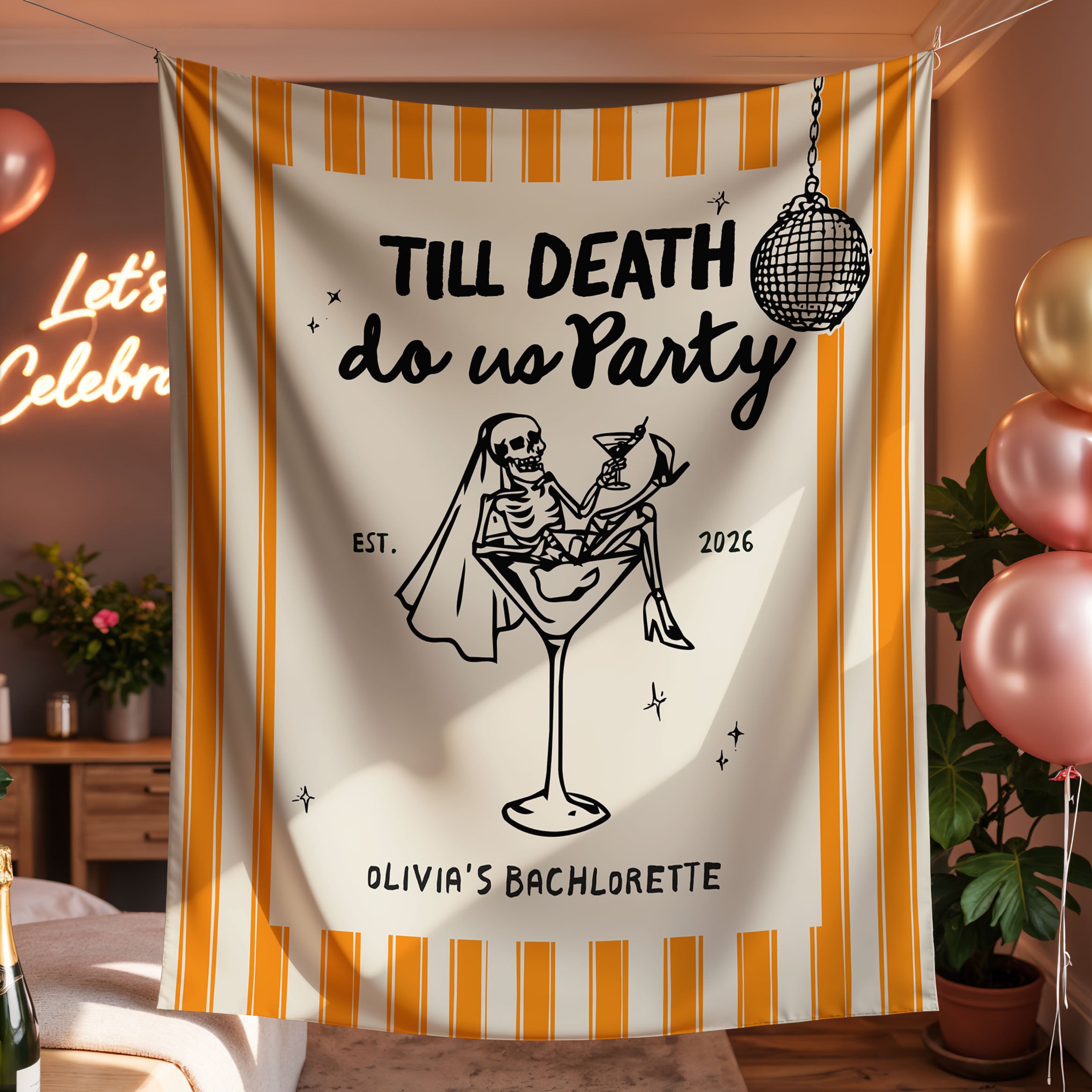Till Death Do Us Party Bachelorette Banner