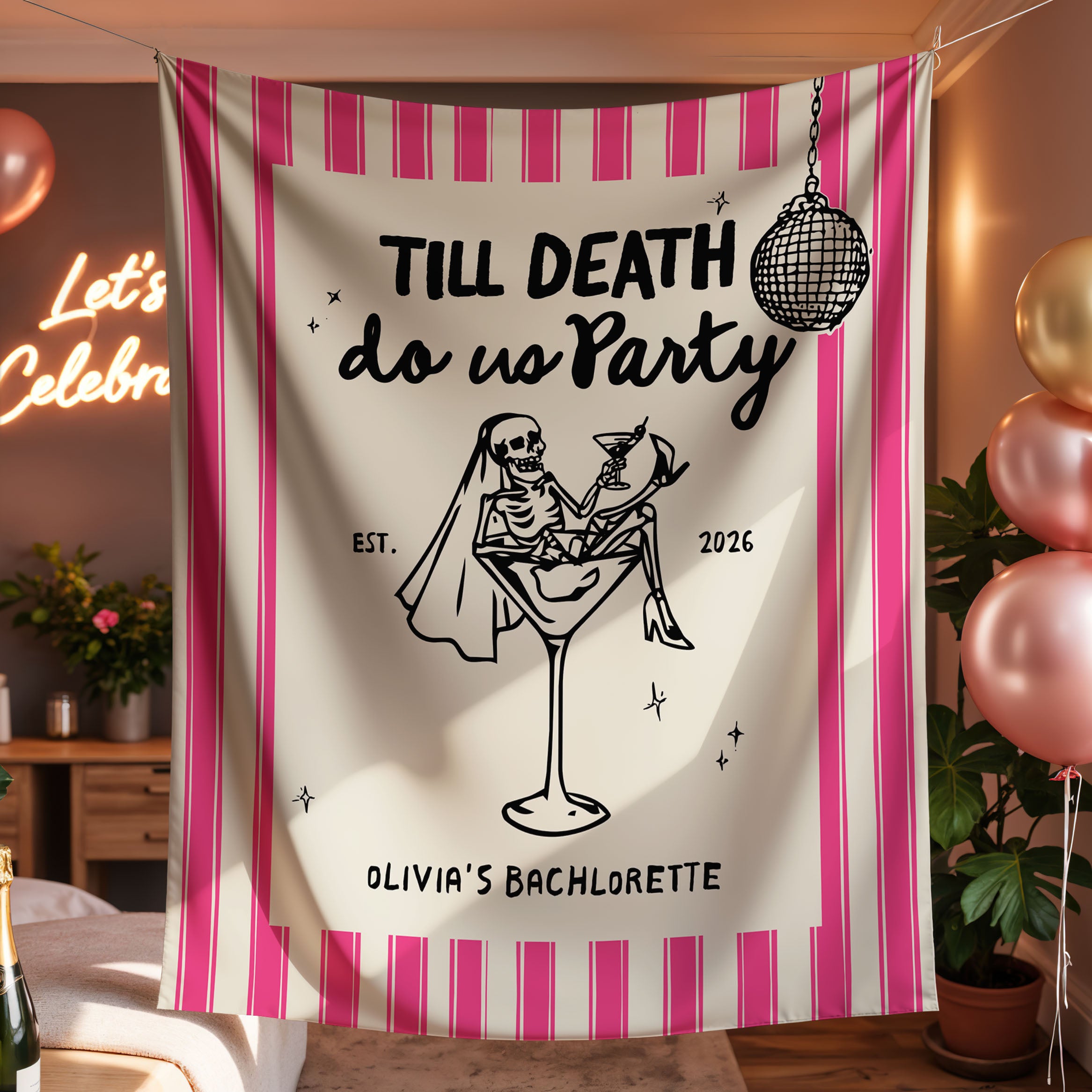 Till Death Do Us Party Bachelorette Banner
