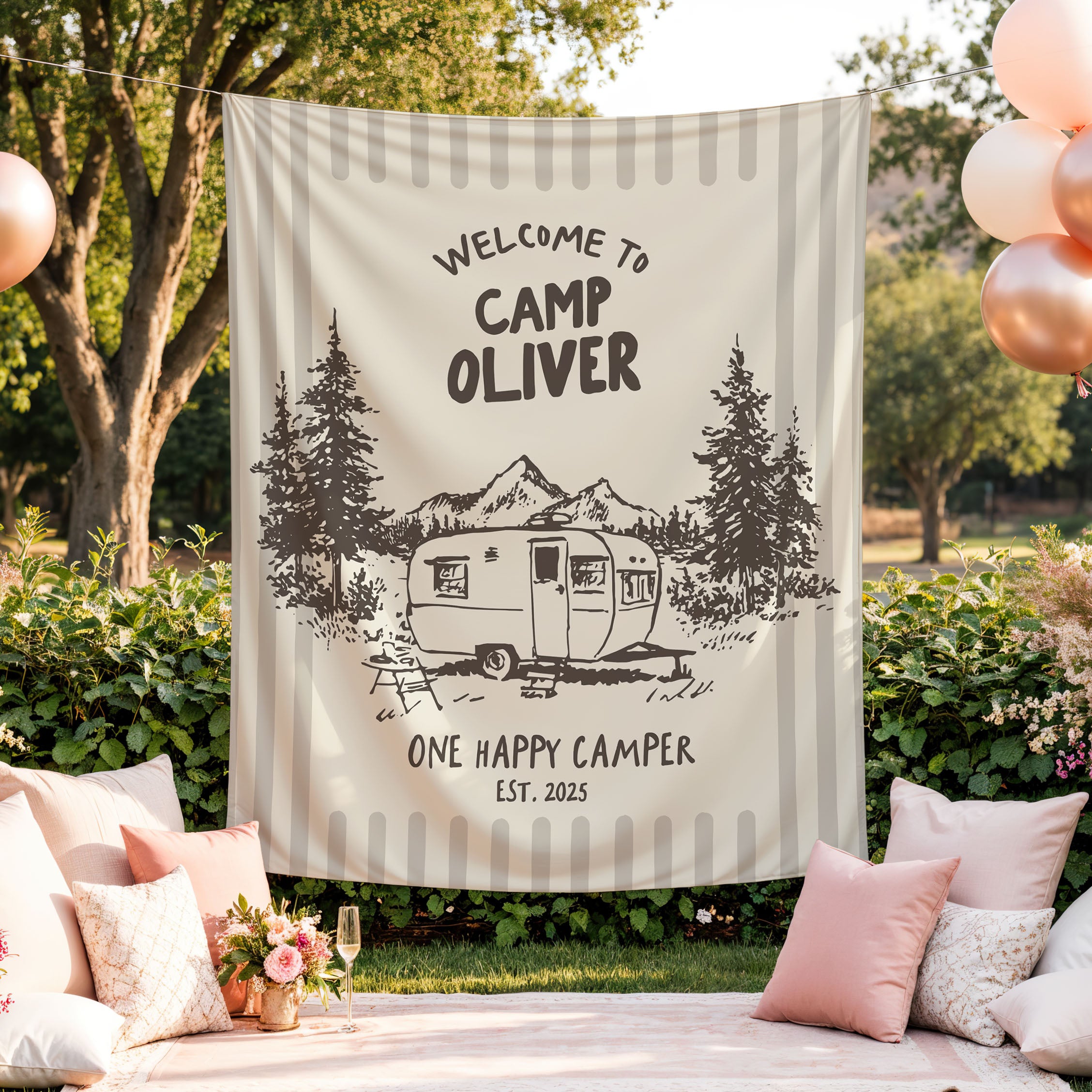 One Happy Camper Banner