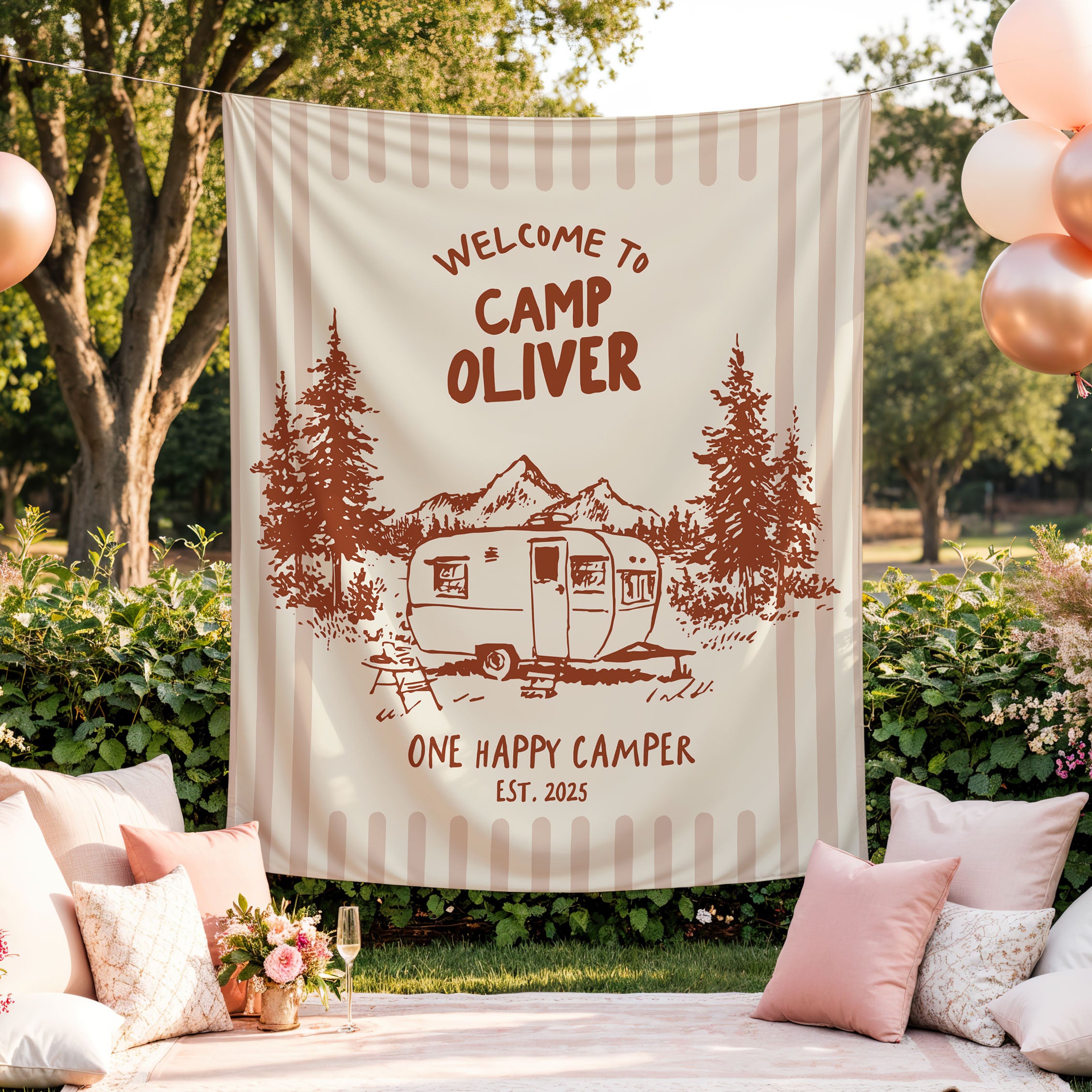 One Happy Camper Banner