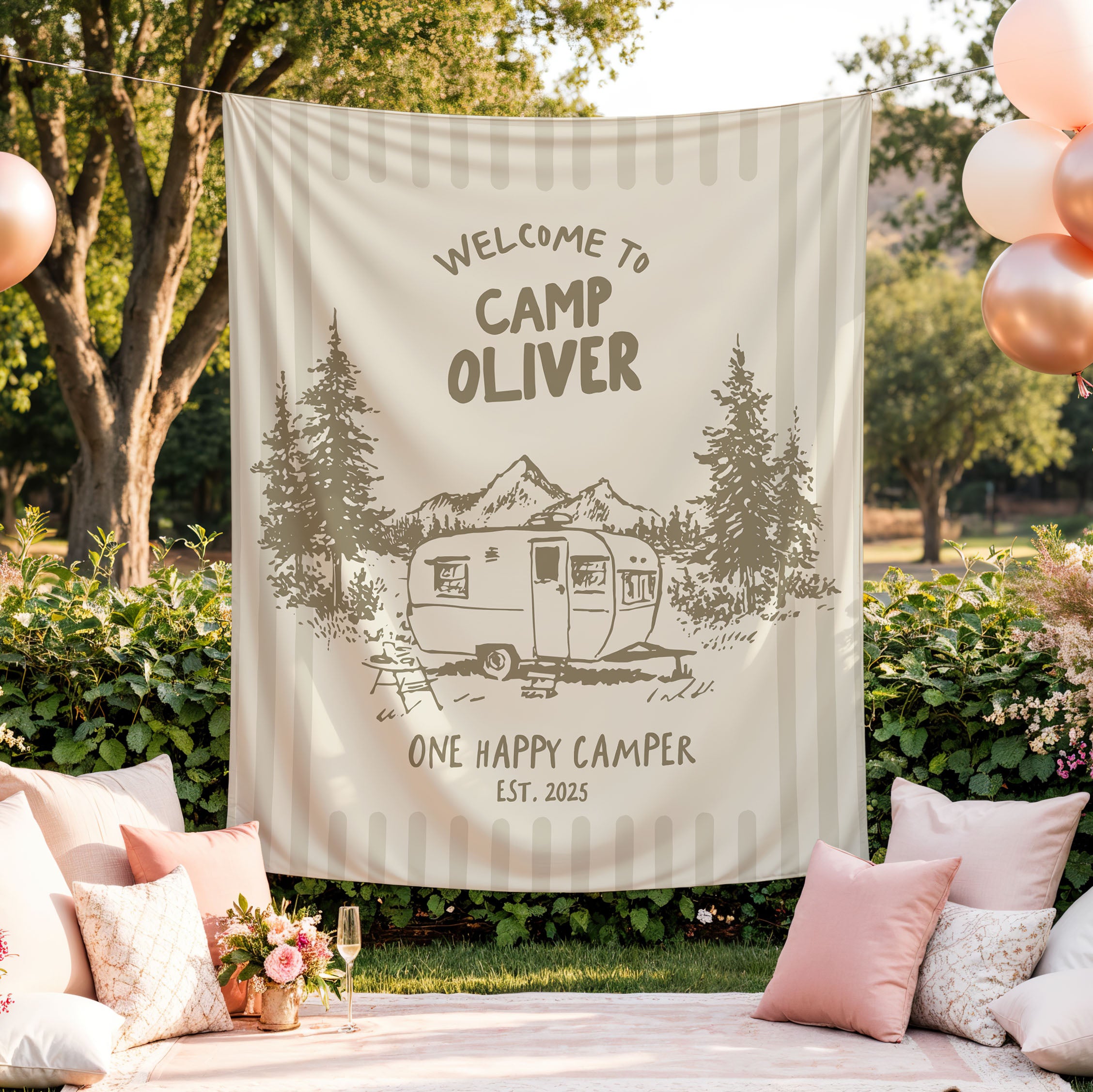 One Happy Camper Banner