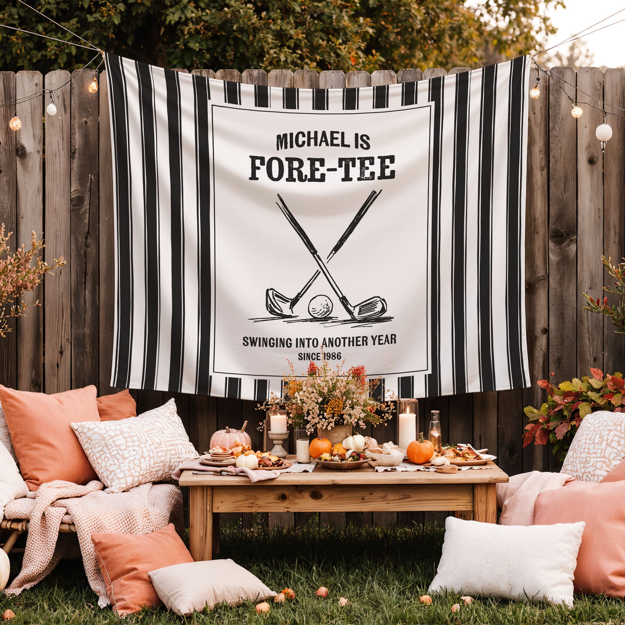 Fore-Tee Birthday Banner