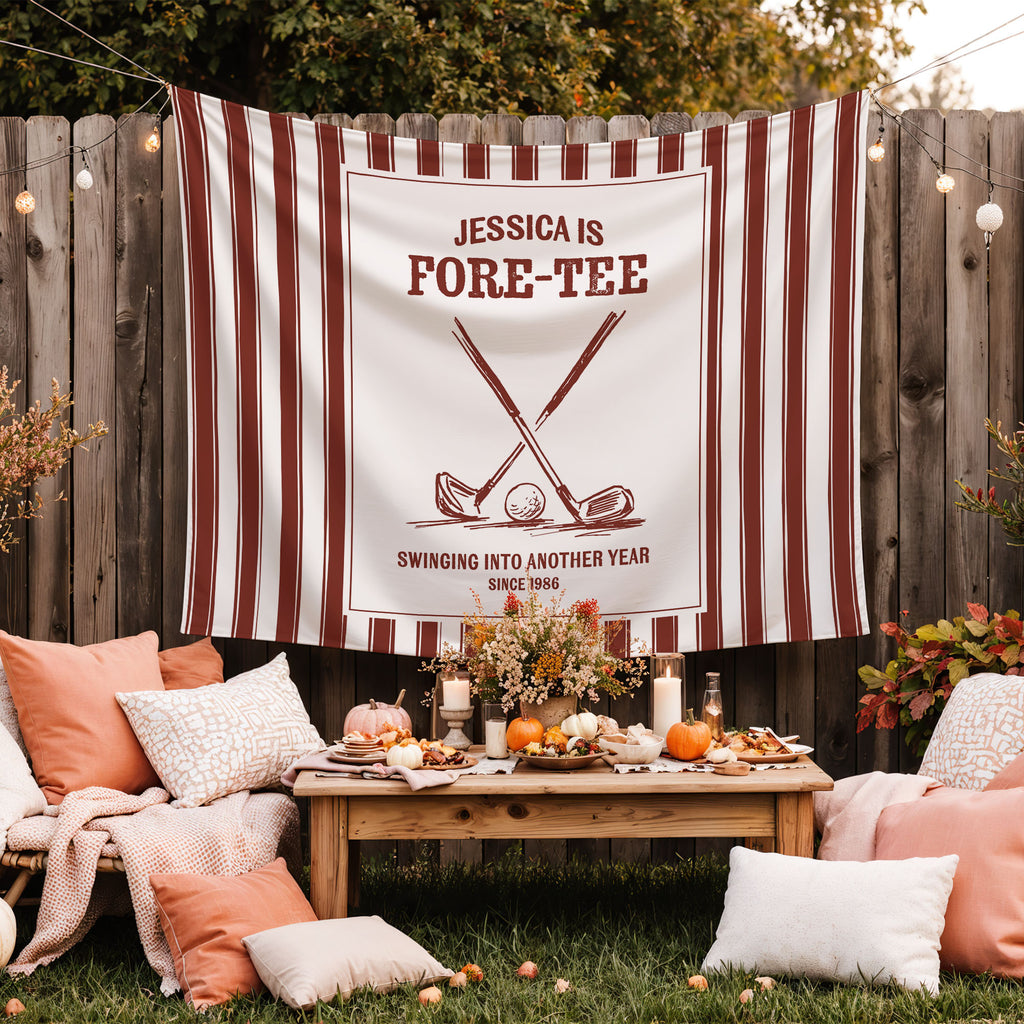 Fore-Tee Birthday Banner