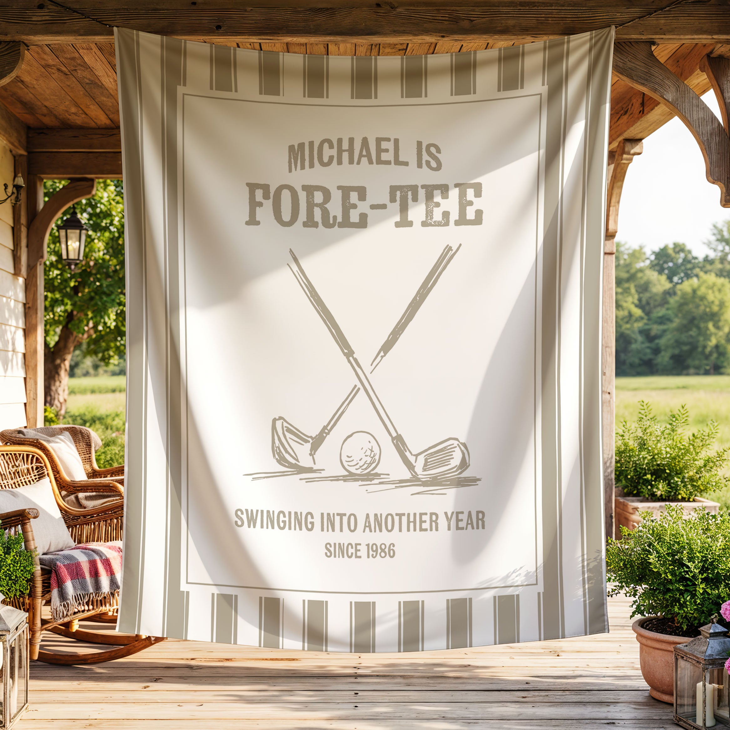 Fore-Tee Birthday Banner