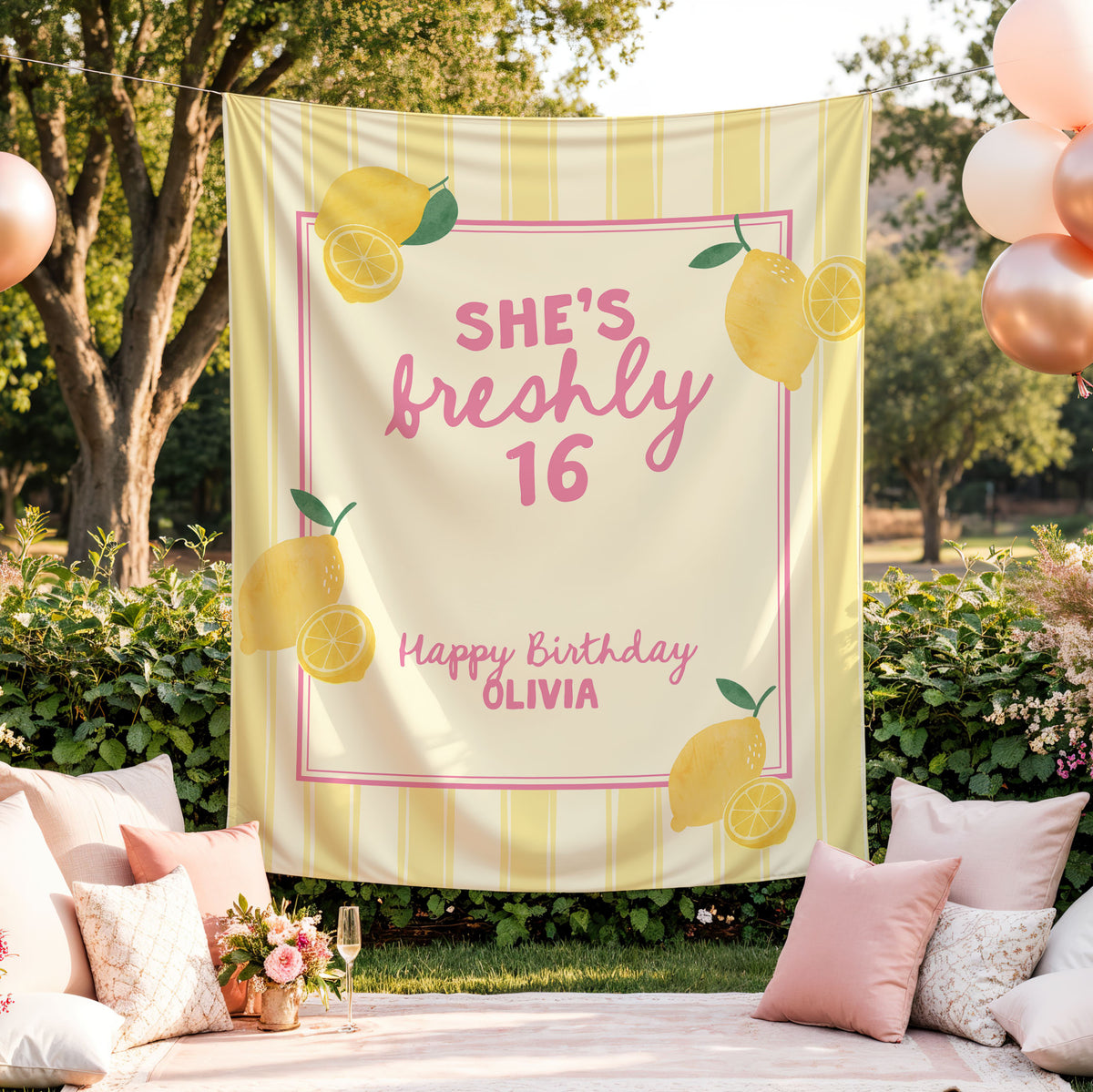 Lemon Birthday Banner