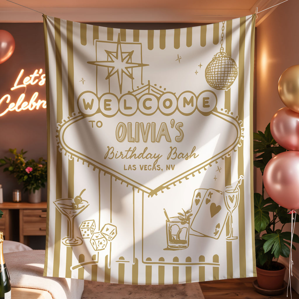 Vegas Birthday Banner