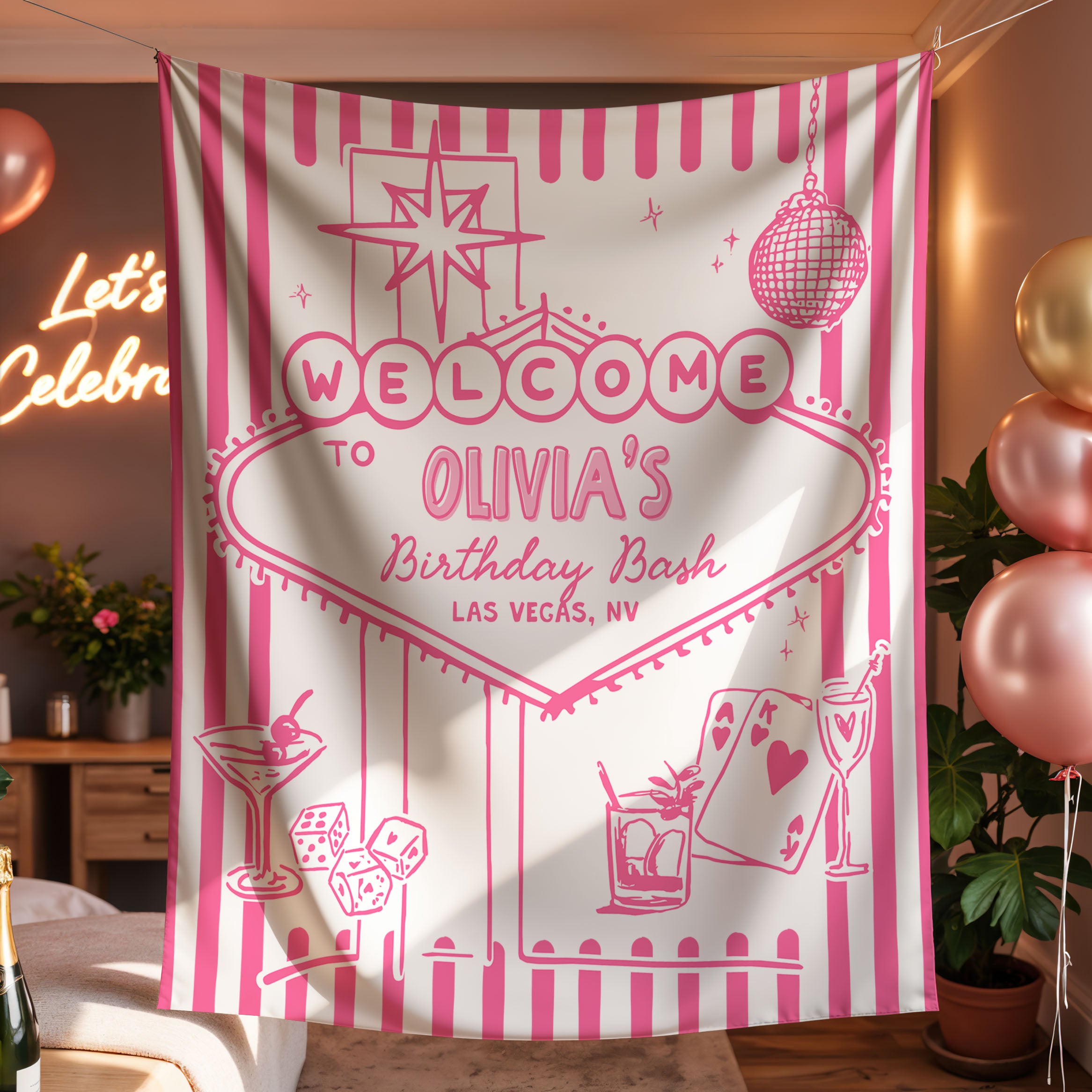 Vegas Birthday Banner