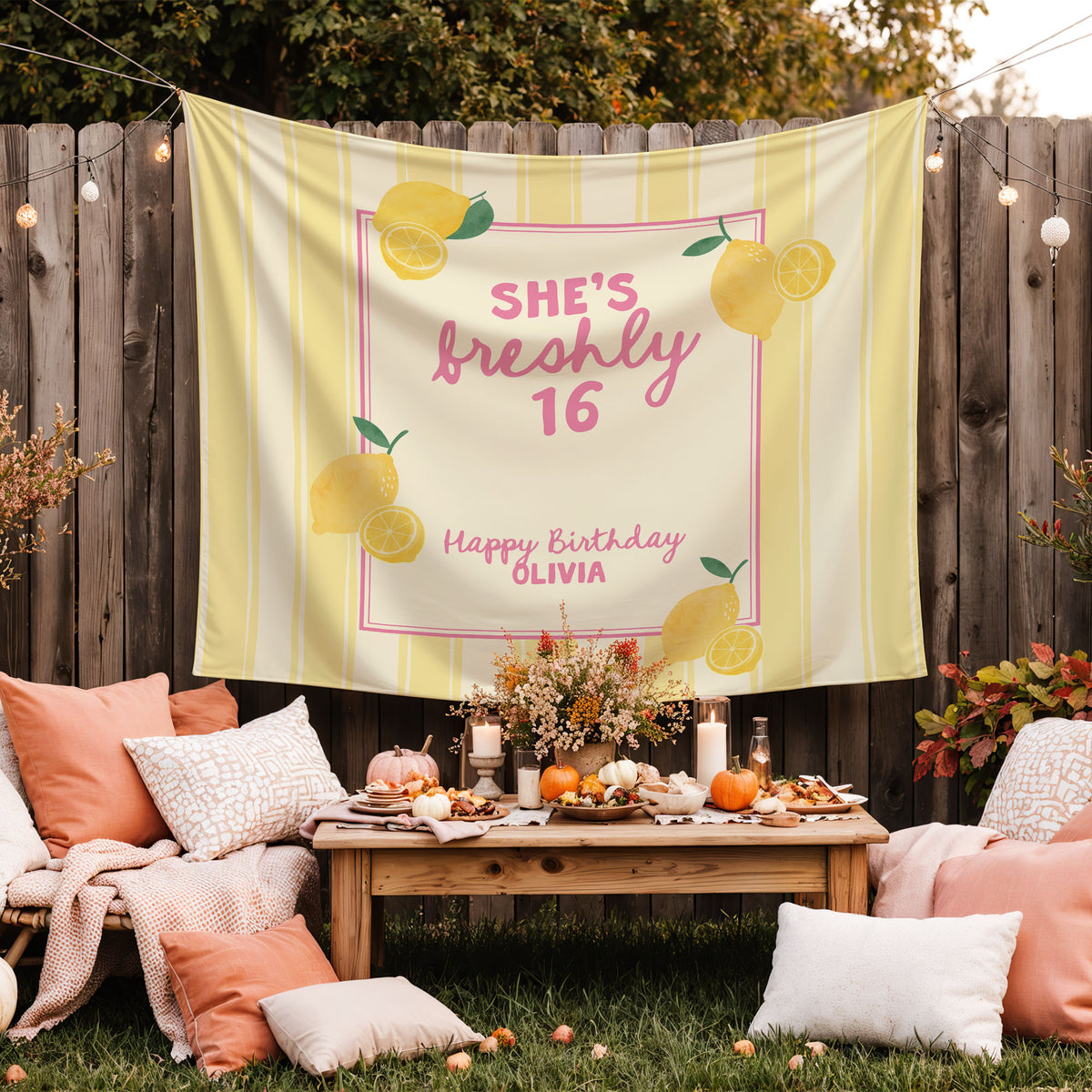 Lemon Birthday Banner