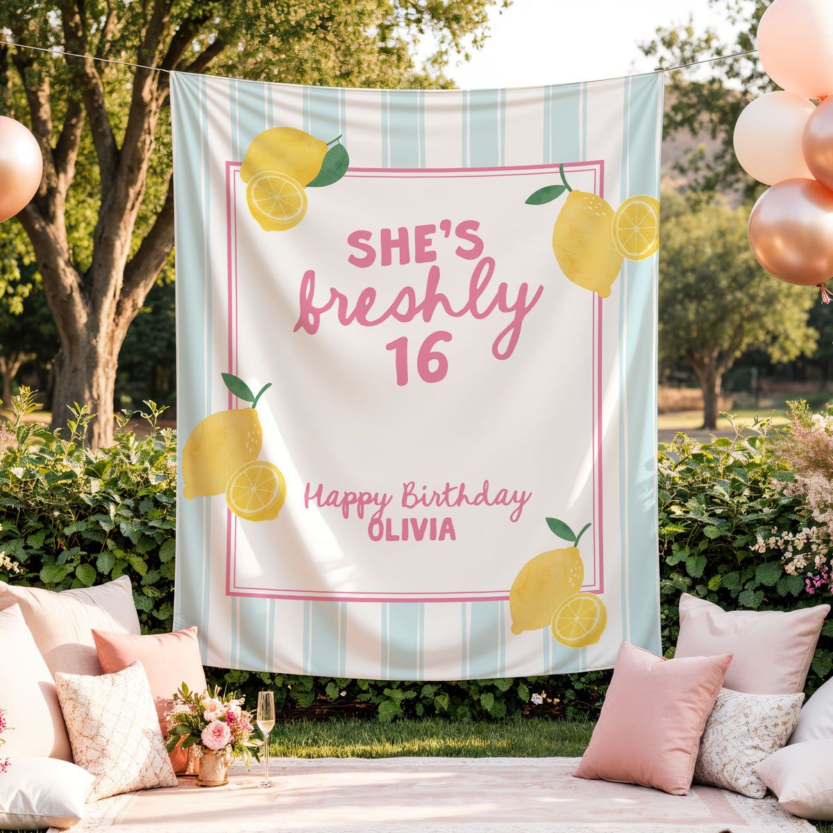 Lemon Birthday Banner
