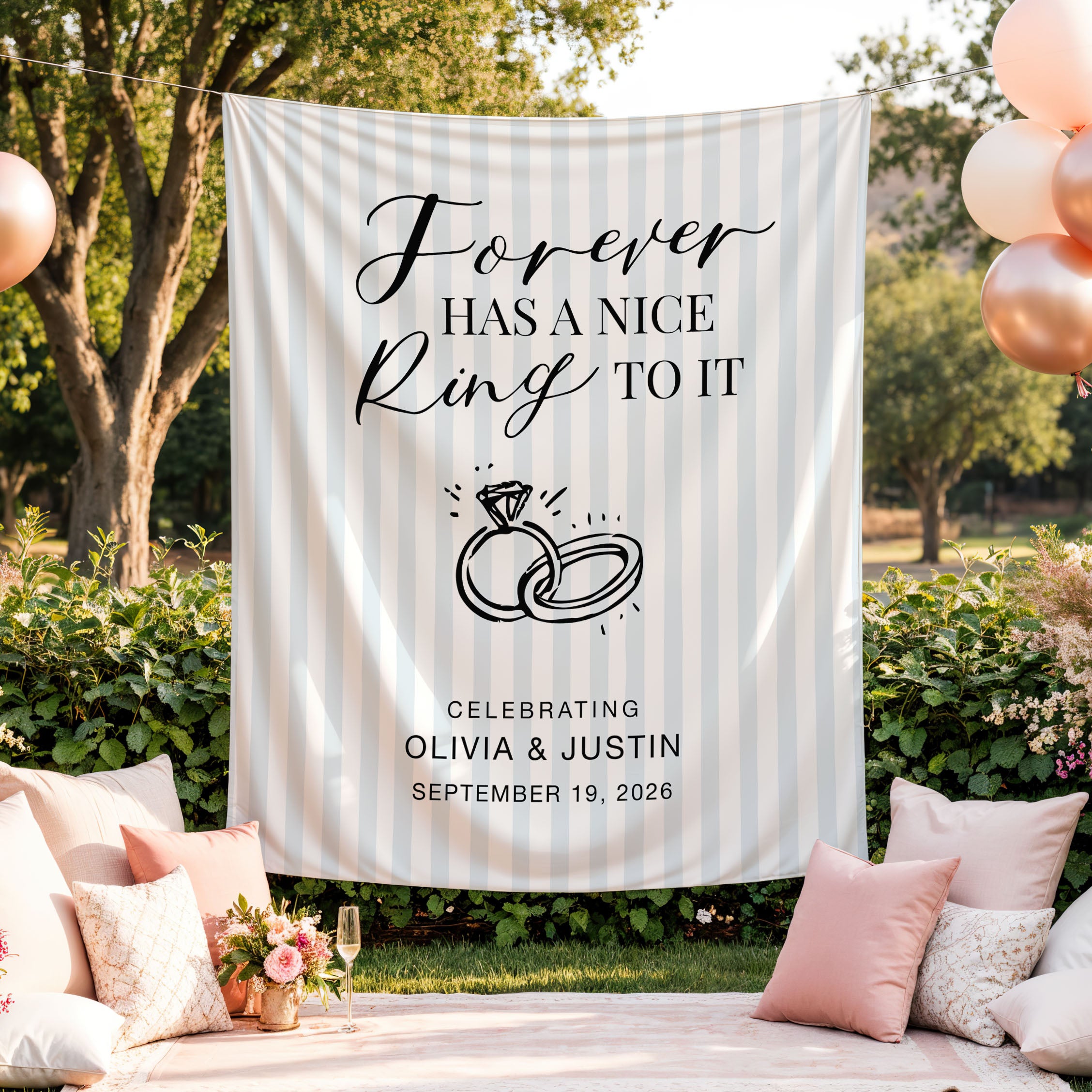 Forever Has A Nice Ring Banner