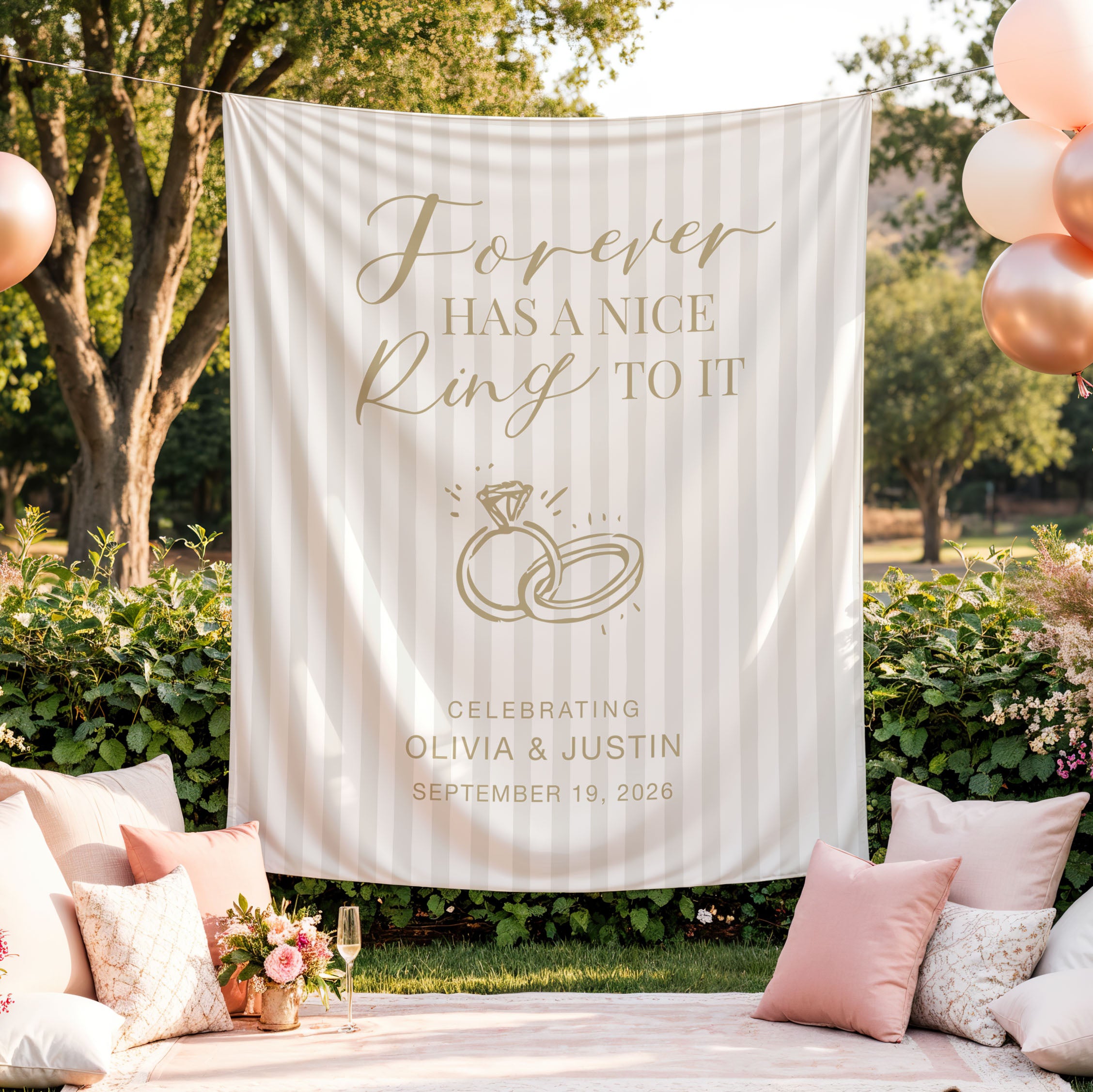 Forever Has A Nice Ring Banner