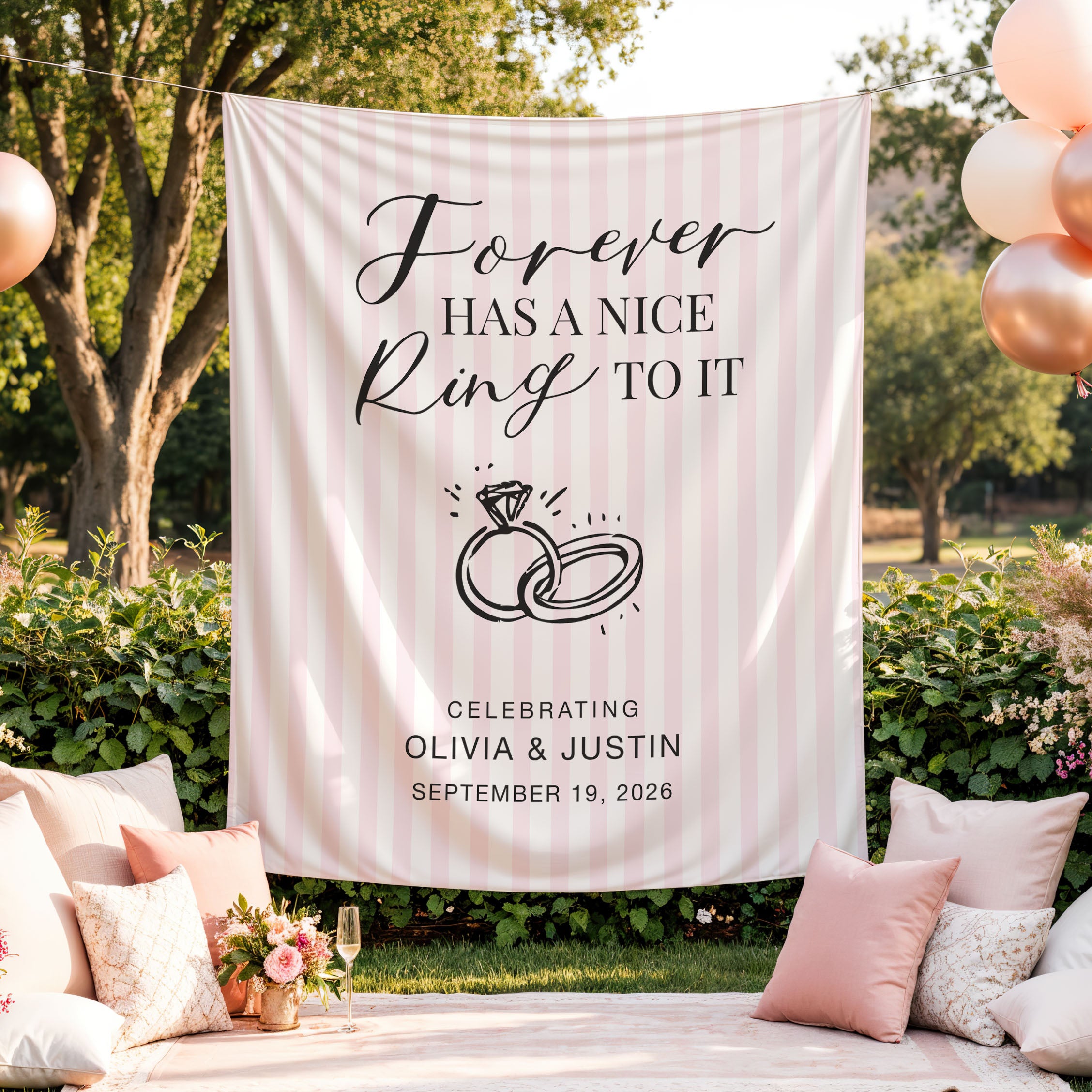 Forever Has A Nice Ring Banner