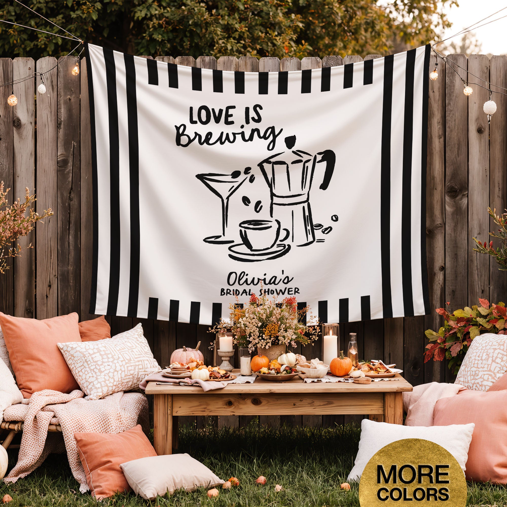 Love Is Brewing Bridal Banner