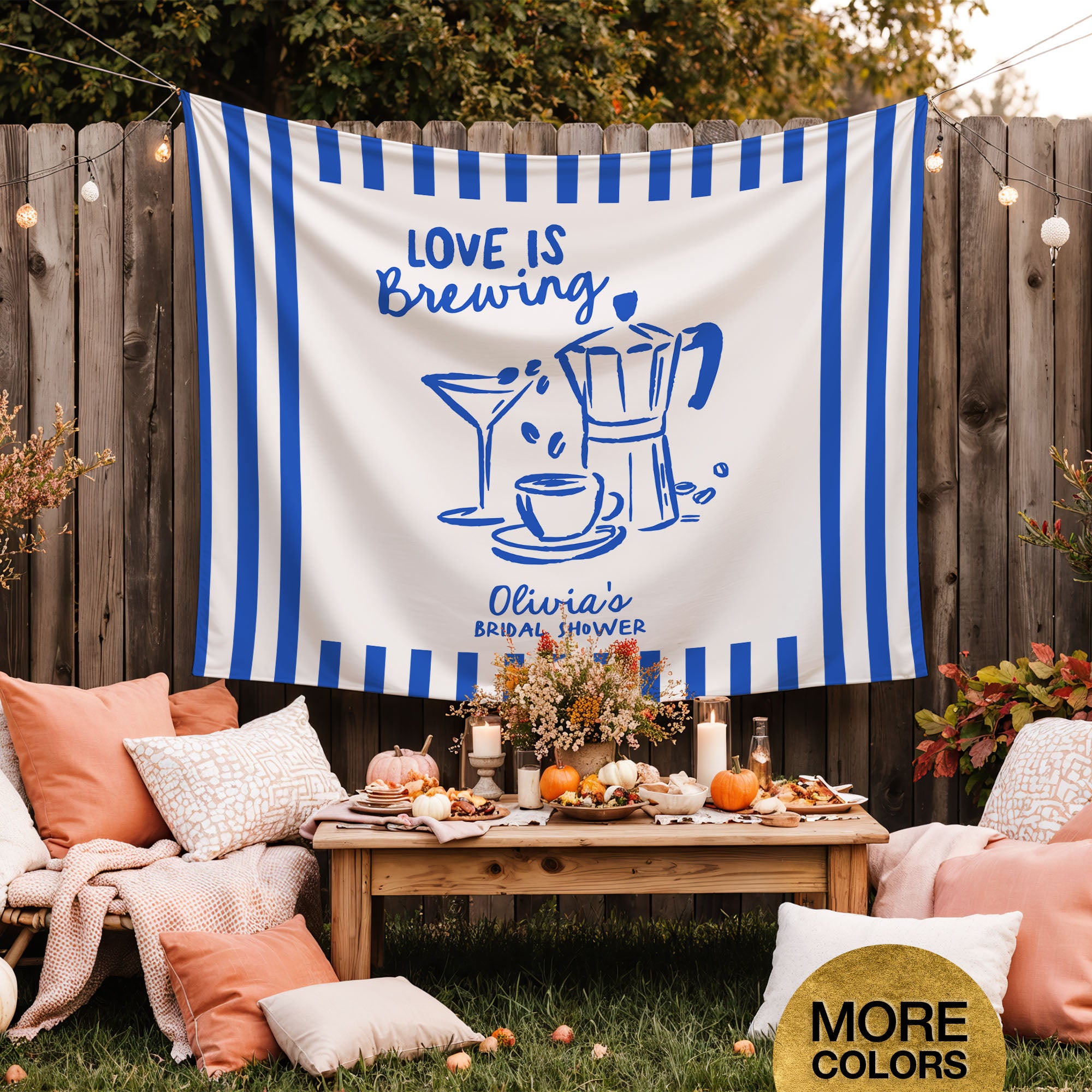 Love Is Brewing Bridal Banner