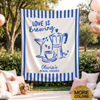 Love Is Brewing Bridal Banner