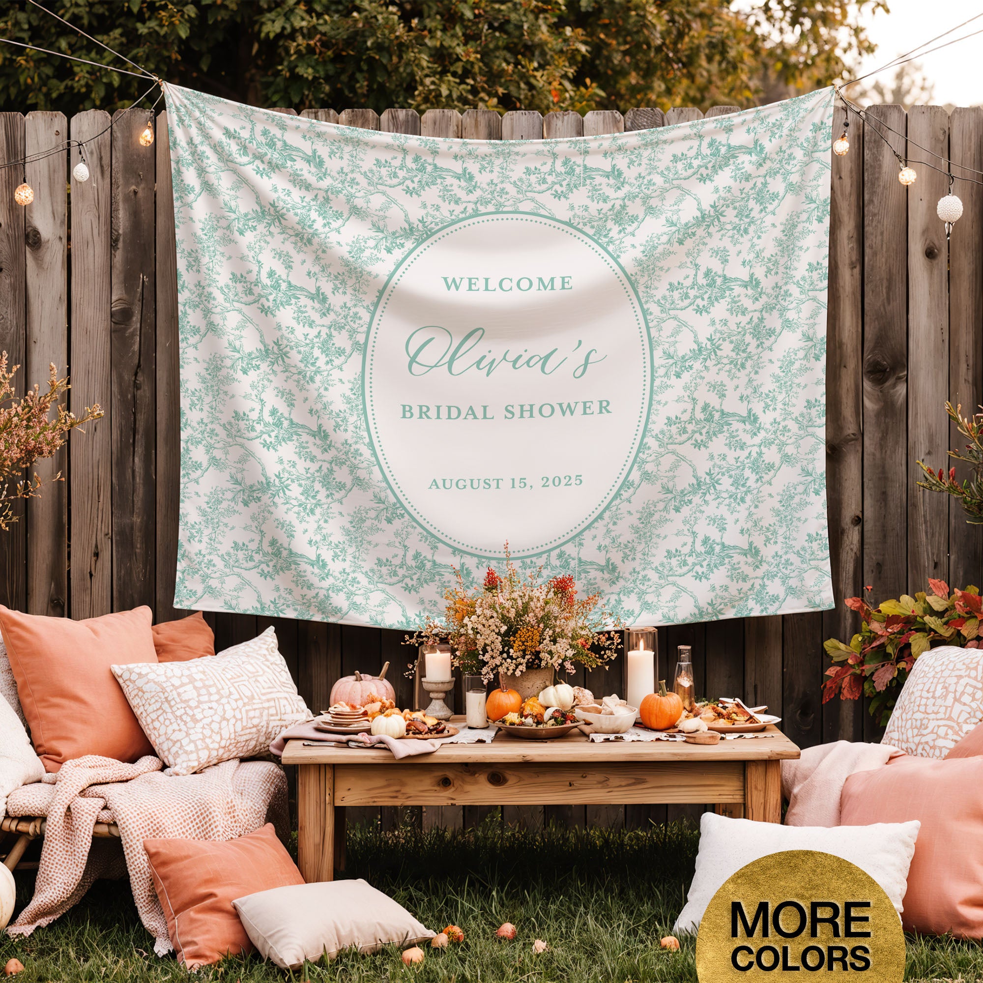 Toile Bridal Shower Banner