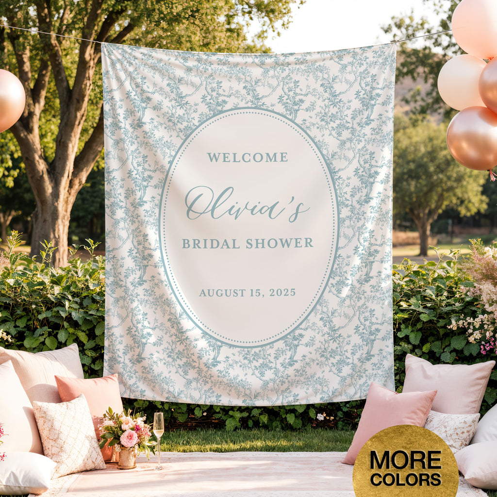 Toile Bridal Shower Banner