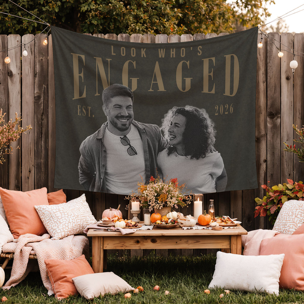 Engaged Photo Tapestry