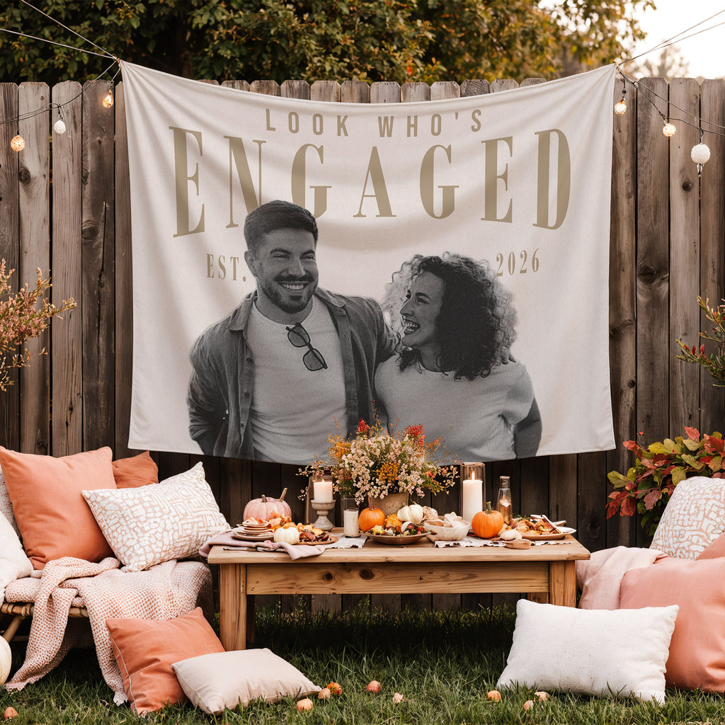 Engaged Photo Tapestry