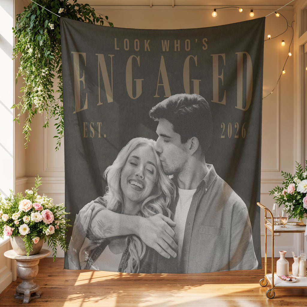 Engaged Photo Tapestry
