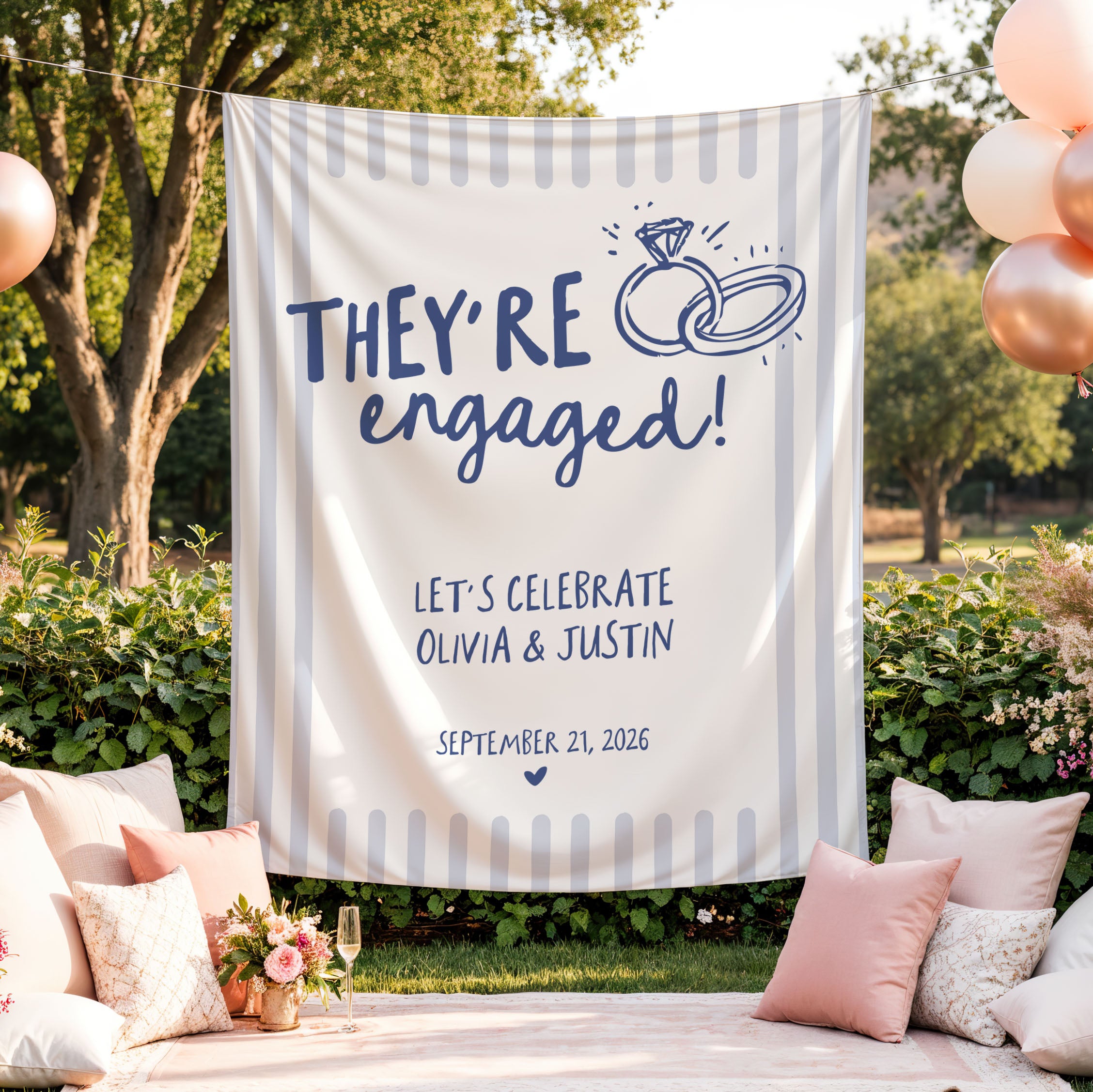 They're Engaged Banner